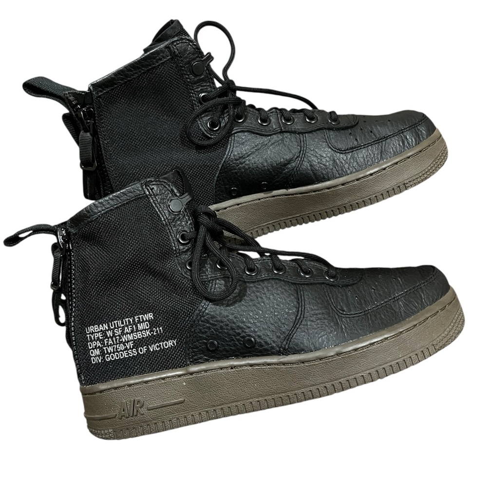 Nike SF Air Force 1 Black and brown High-Top Sneakers size 8